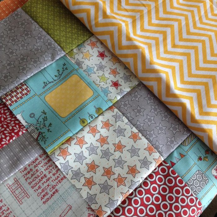 Sneaky peek of my #wippost on the blog today. @sweetwaterfabric @modafabrics #treehousefabric happy Wednesday! 