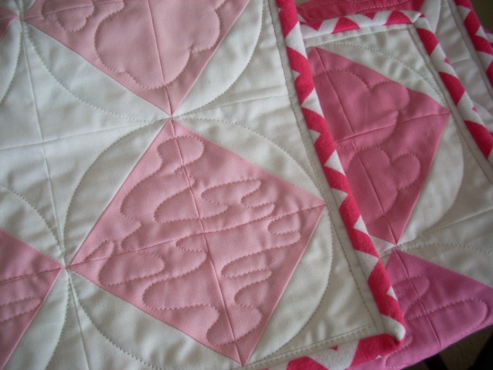 pink ombre quilt
