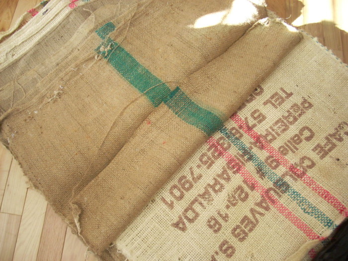 burlap coffee bags