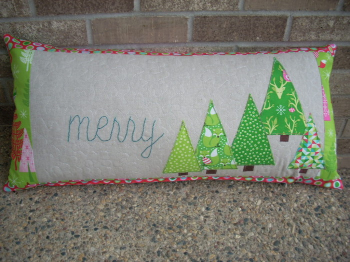 festive forest pillow cover