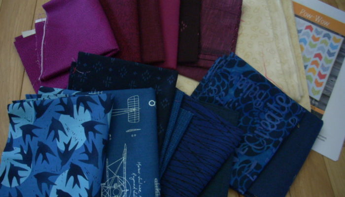 marine blue and burgundy quilt
