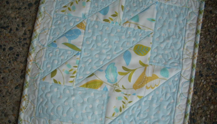 wing and leaf mini quilt