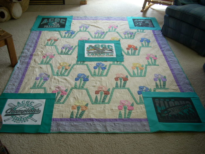 t shirt quilt layout