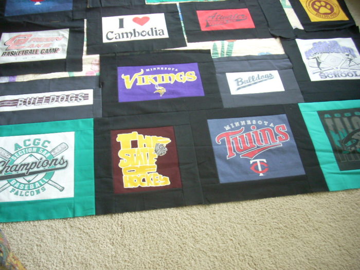 t shirt quilt update