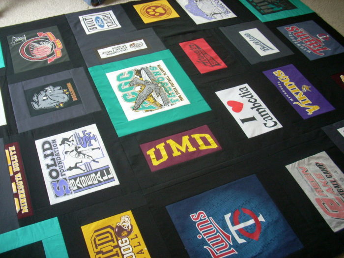 t-shirt quilt finish