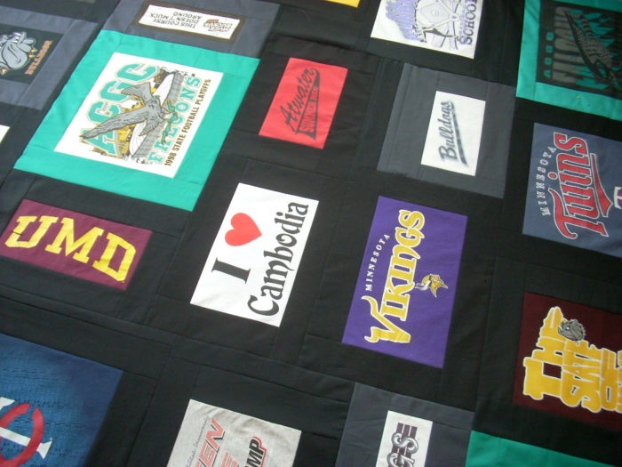 t-shirt quilt finish