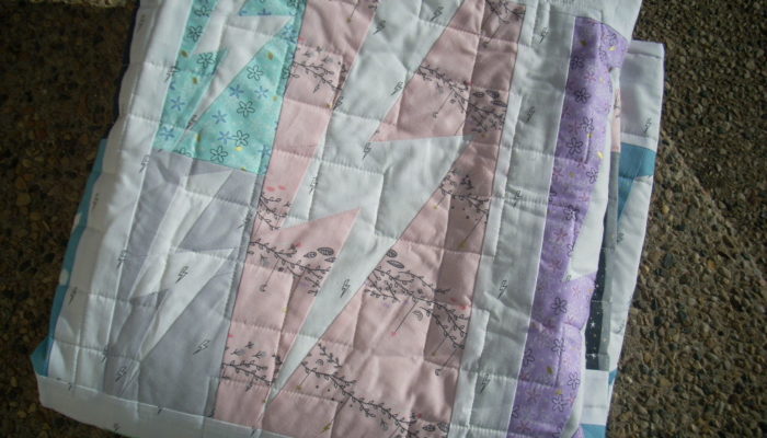 lightning crashes quilt