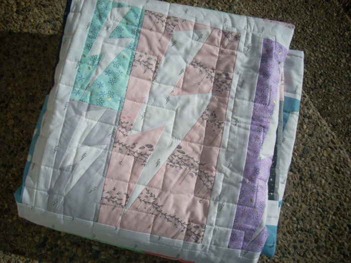 lightning crashes quilt