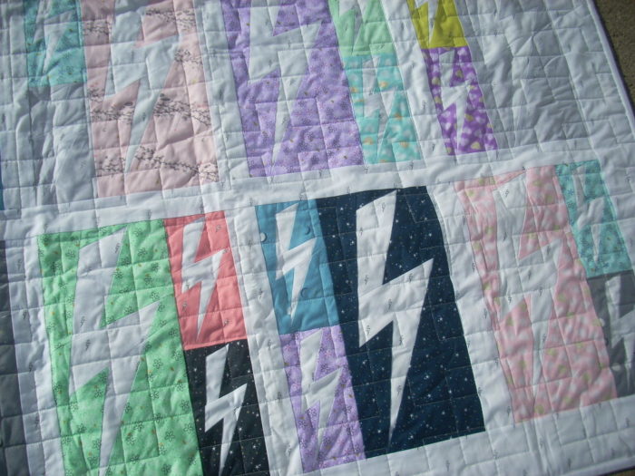 lightning crashes quilt