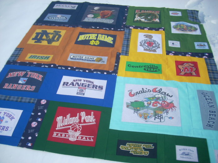 t-shirt quilt top