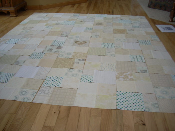 wedding quilt top finish