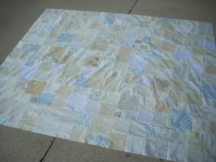 wedding quilt top finish