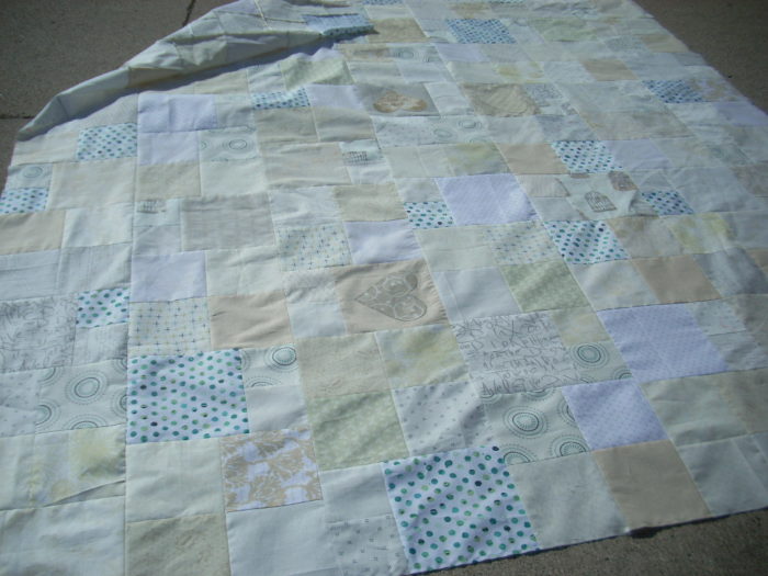 wedding quilt top finish