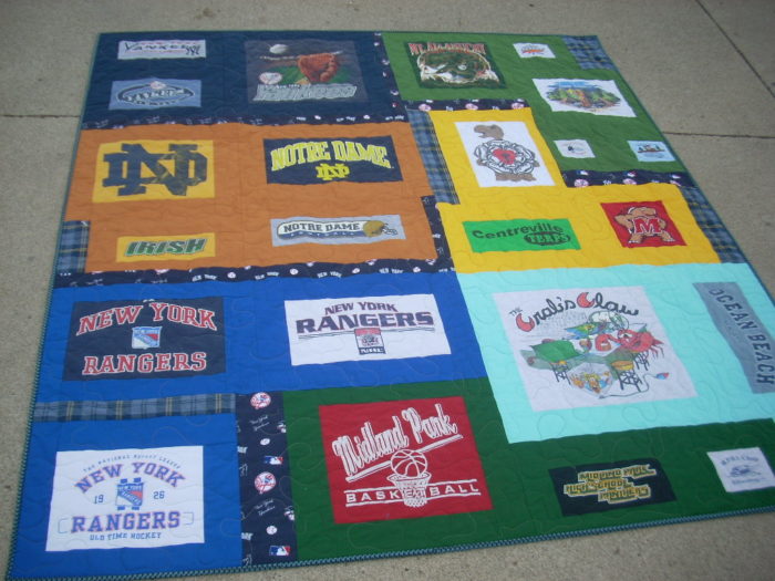 t-shirt quilt finish