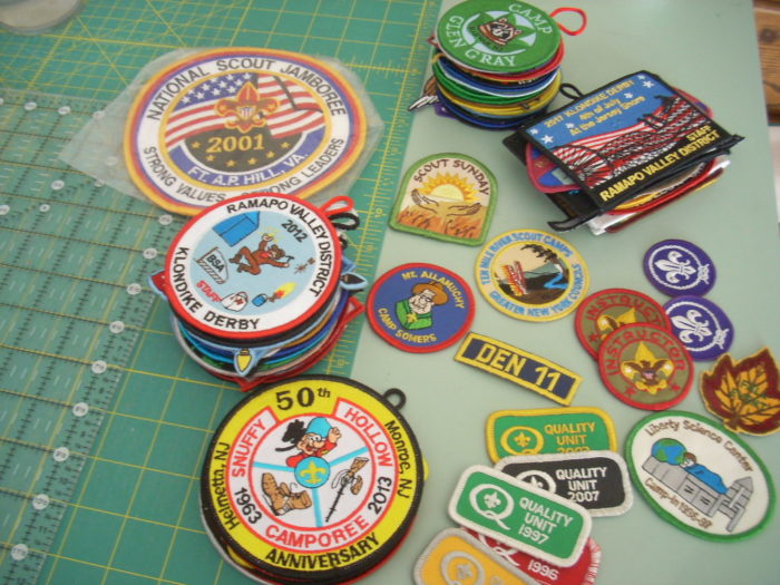 sorting boy scout patches