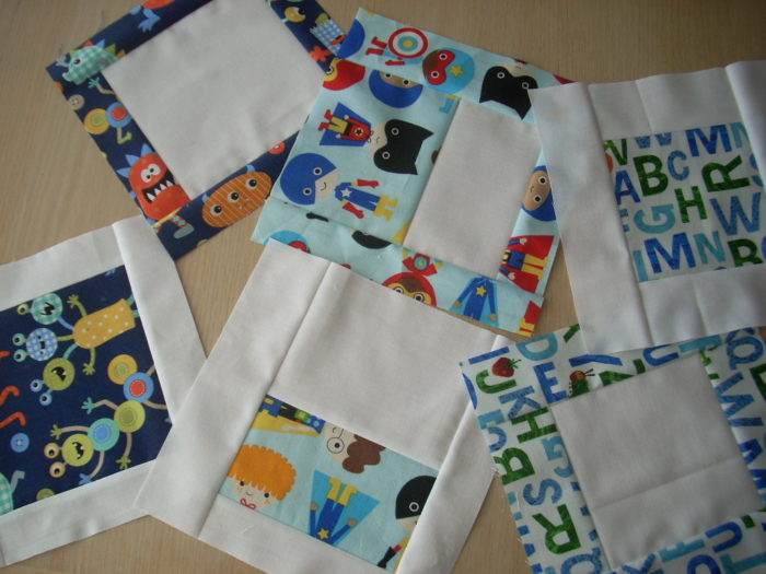 bright baby boy quilt project