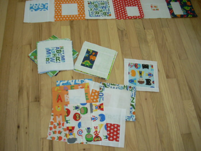 bright boy baby quilt project