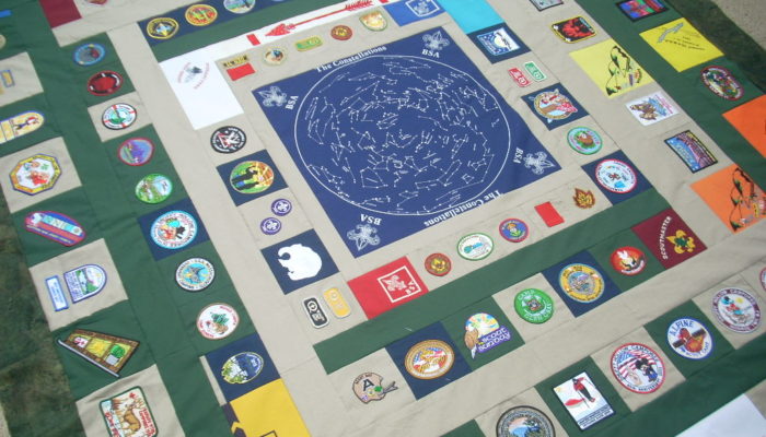 boy scout quilt top finish