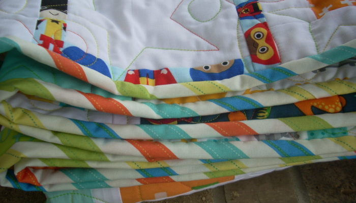 bright baby boy quilt