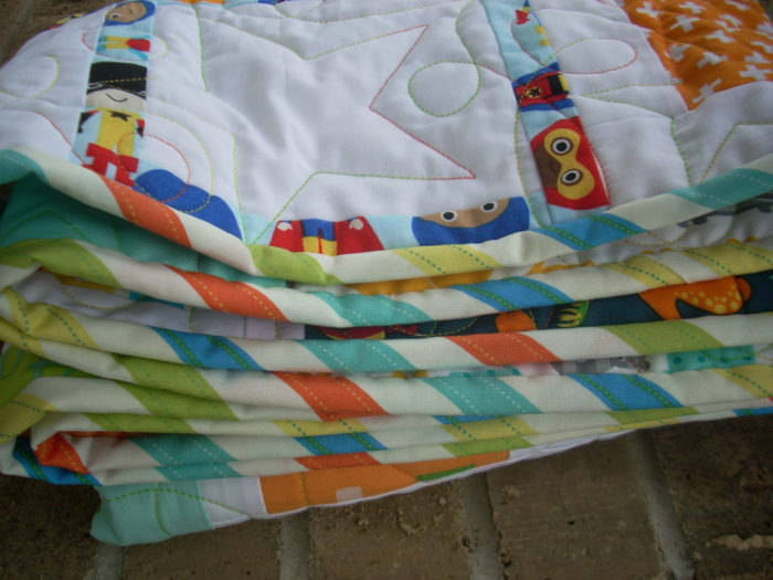 bright baby boy quilt