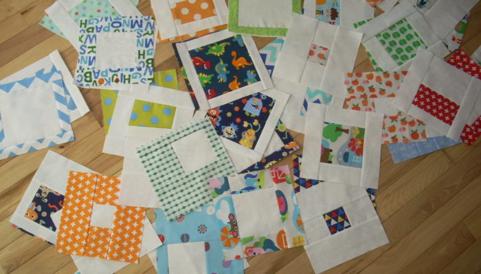 bright blocks turn into a quilt