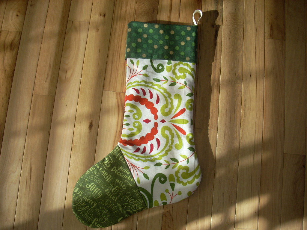 Christmas stocking sewing