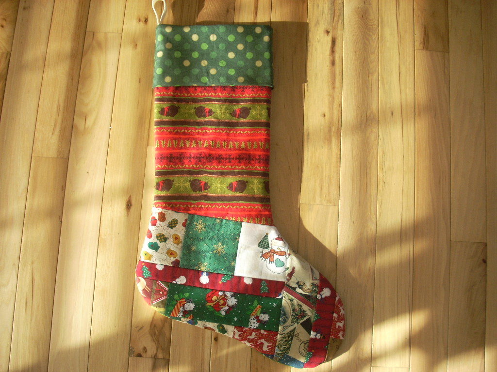 Christmas stocking sewing