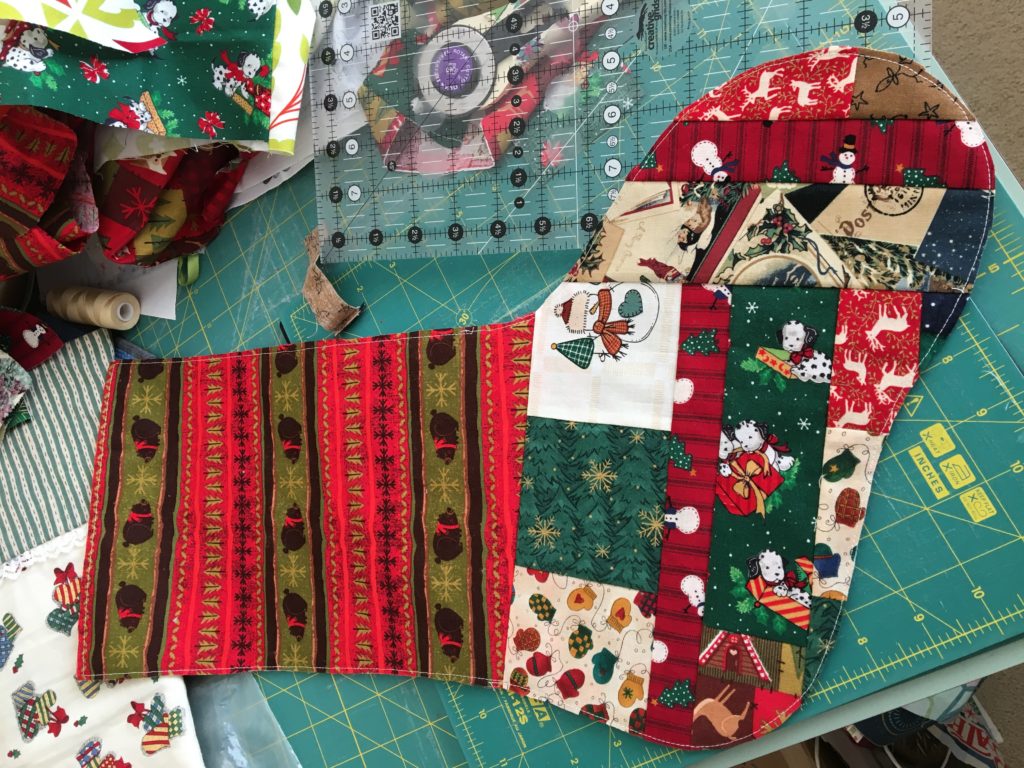 Christmas stocking sewing