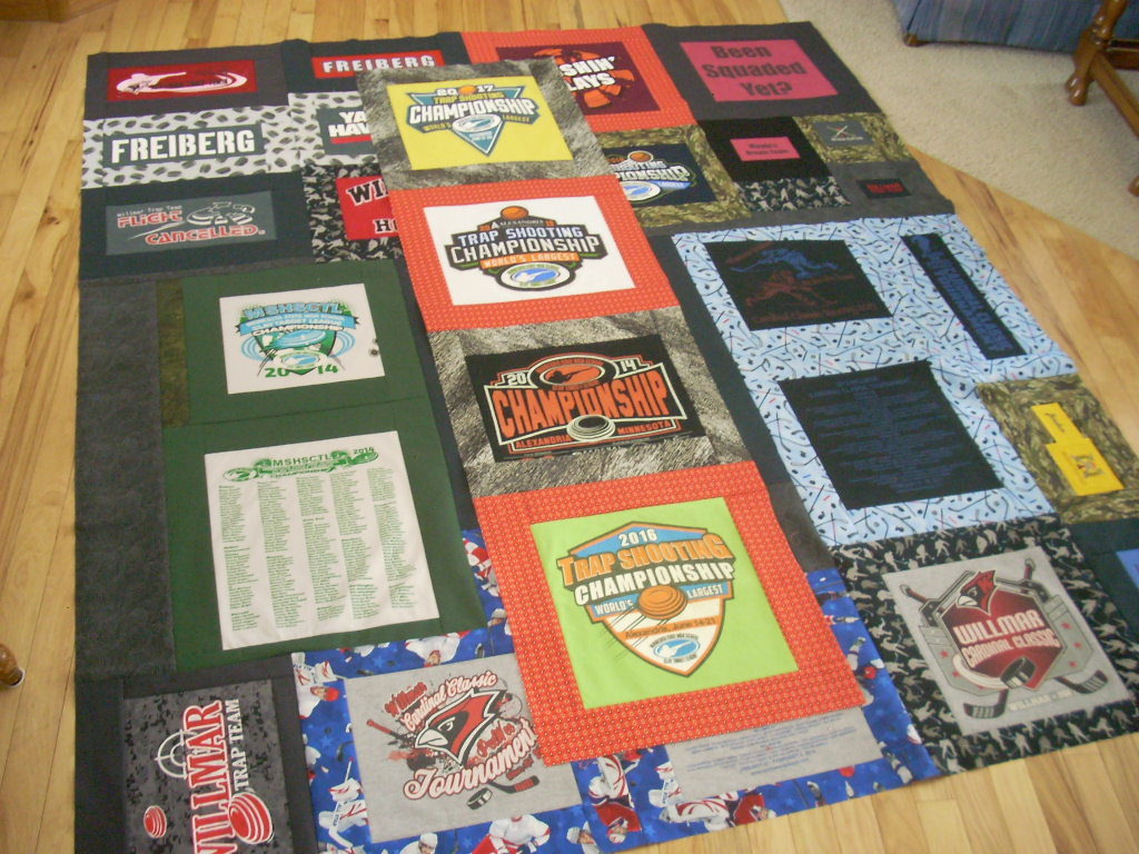 t-shirt quilt top