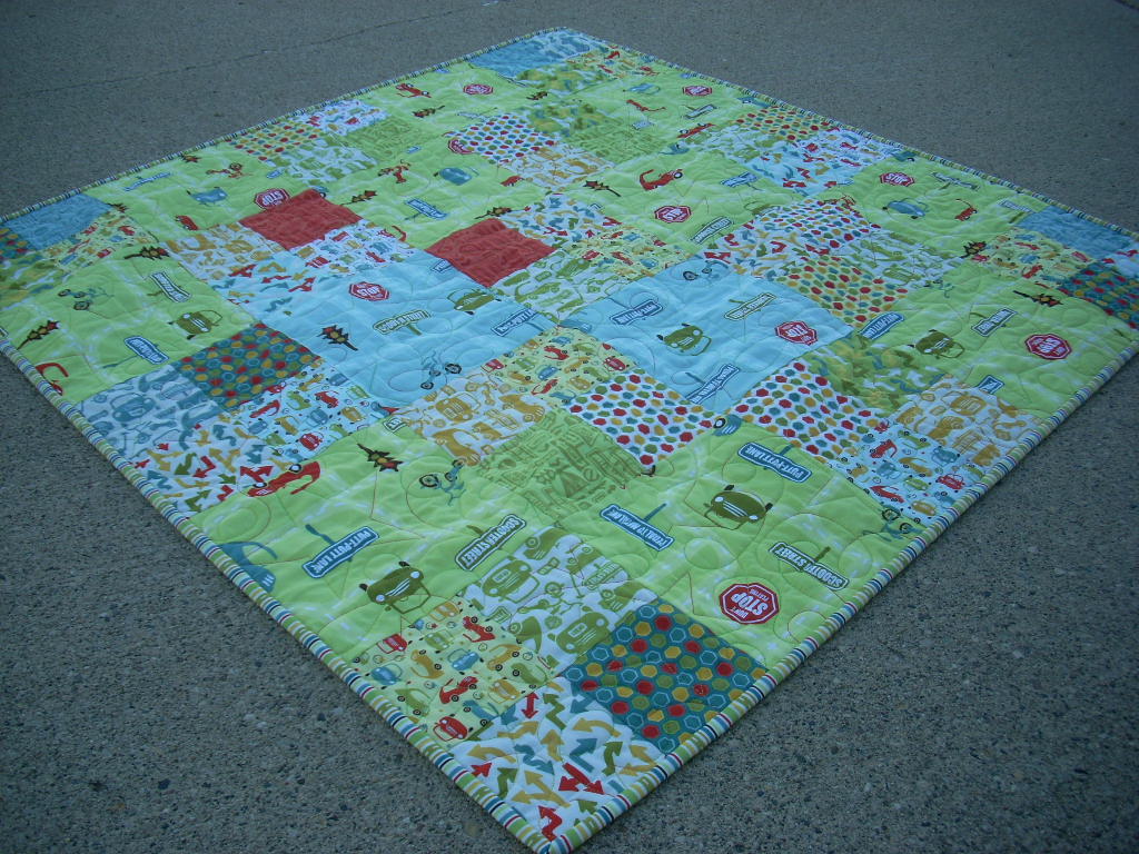 retro boy's quilt