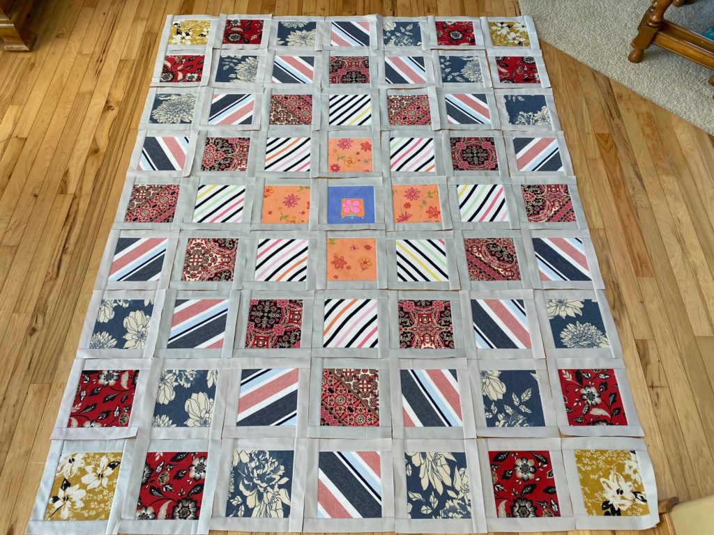 finished trip memory quilt